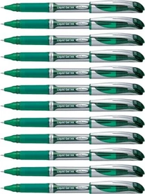 Pentel EnerGel BL57 Gelroller grün/silber, 12er-Pack