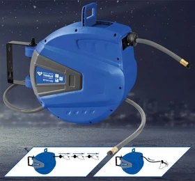 Brilliant Tools Druckluft-Wandschlauchaufroller, 15m