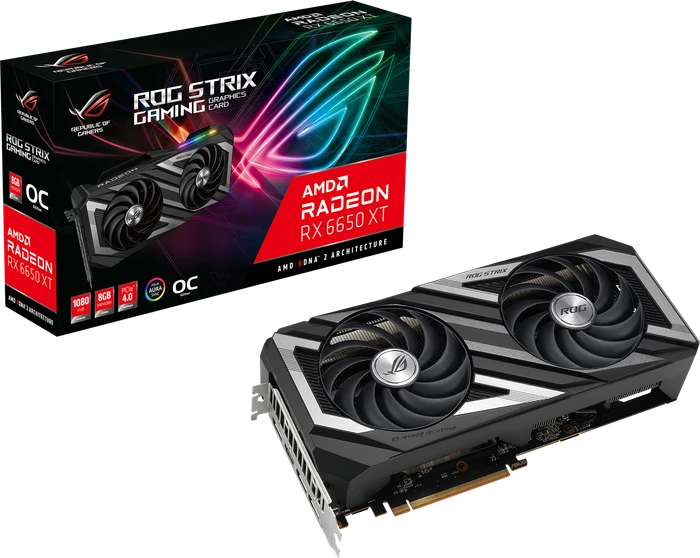 ASUS ROG Strix Radeon RX 6650 XT Dual OC, ROG-STRIX-RX6650XT-O8G-GAMING, 8GB GDDR6, HDMI, 3x DP