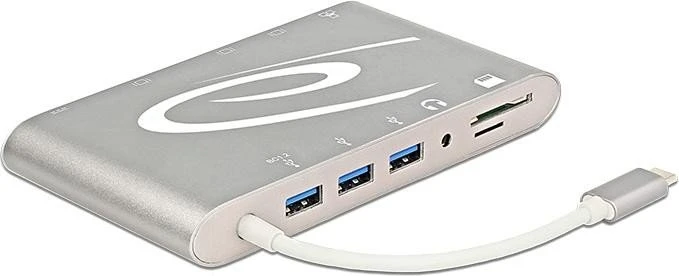 DeLOCK USB Type-C 3.1 Docking Station 4K silber, USB-C 3.0