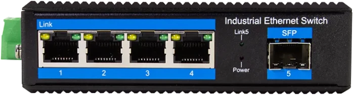 LogiLink NS200 Industrial Railmount Gigabit Switch, 4x RJ-45, 1x SFP