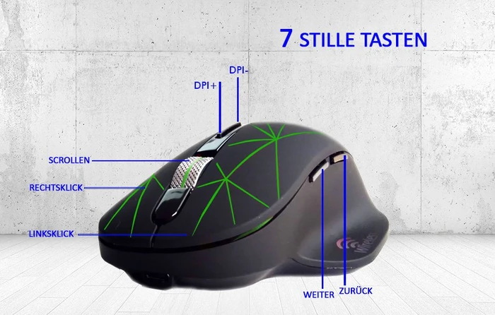 Inca IWM-551 Wireless Mouse schwarz, USB