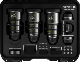DZOFilm Pictor Zoom 12-25mm / 20-55mm / 50-125mm T2.8 S35 3 Lens Set Schwarz für PL