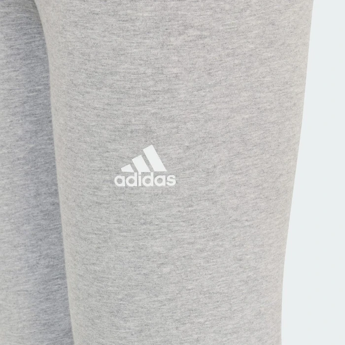 adidas Essentials Linear Logo Cotton Hose lang medium grey heather/white (Junior)