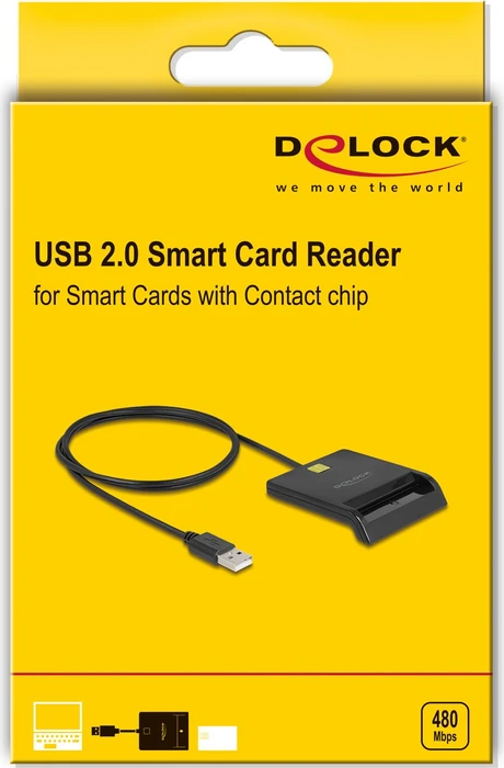 DeLOCK Smartcard Single-Slot-Cardreader, USB-A 2.0 [Stecker]