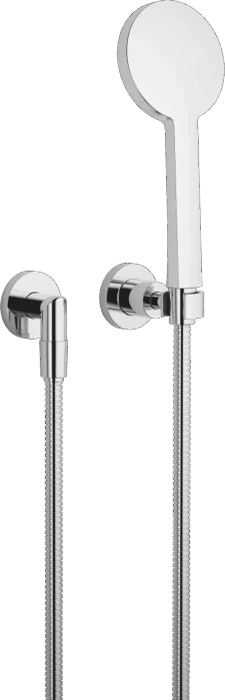 Dornbracht Tara Schlauchbrausegarnitur mit Einzelrosetten FlowReduce chrom