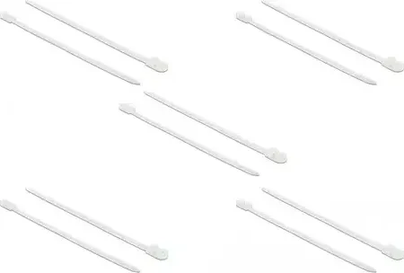 DeLOCK Kabelbinder mit Befestigungsöse, 7.6mm, 300mm, weiß, 10 Stück