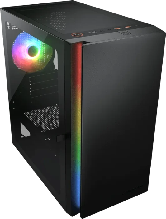 Cougar Purity RGB, schwarz, Glasfenster