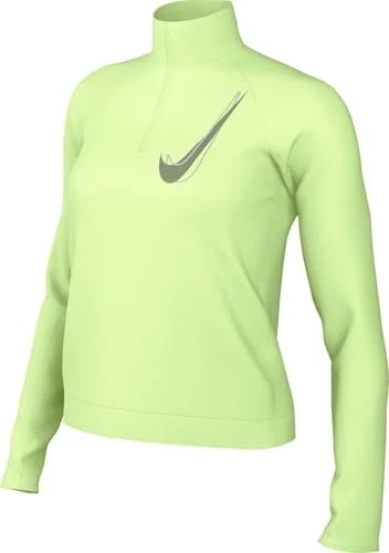 Nike Swoosh Dri-FIT 1/2-Zip Laufshirt langarm barely volt (Damen)