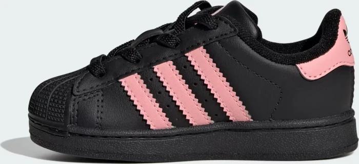 adidas Superstar II Comfort Closure Elastic Lace core black/glow pink (Junior)