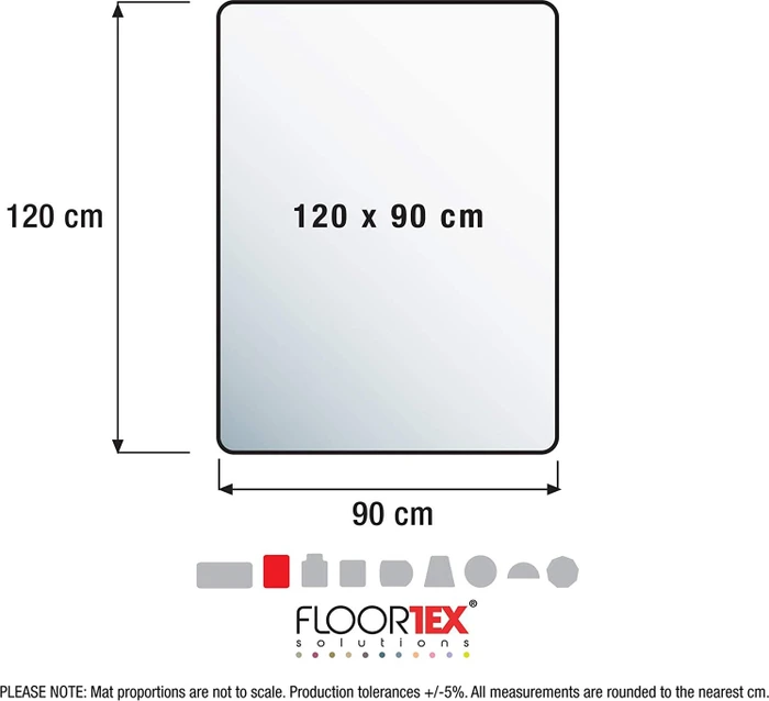 Floortex Cleartex Advantagemat Bodenschutzmatte für Hartböden, transparent, Vinyl