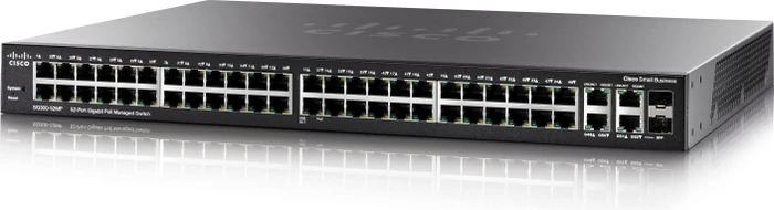 Cisco SG300 Rackmount Gigabit Managed Switch, 50x RJ-45, 2x RJ-45/SFP, 740W PoE+