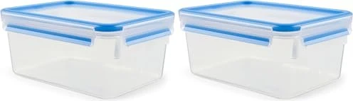Emsa Clip&Close rechteckig Aufbewahrungsbehälter 3.7l blau