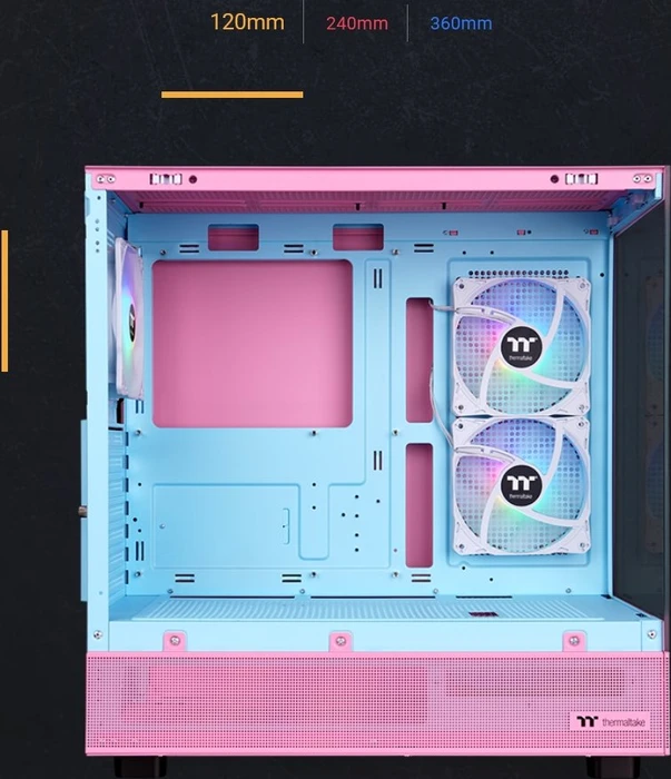 Thermaltake View 270 Plus TG ARGB Bubble Pink, rosa, Glasfenster