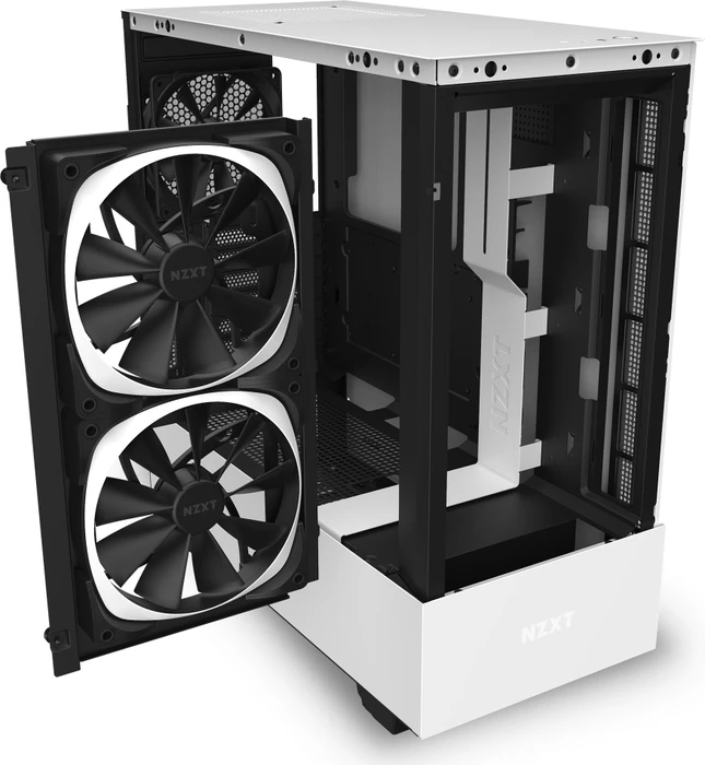NZXT H510 Elite, weiß, Glasfenster