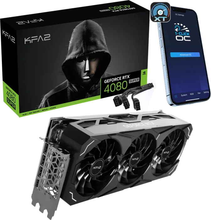 KFA2 GeForce RTX 4080 SUPER ST (1-Click OC), 16GB GDDR6X, HDMI, 3x DP