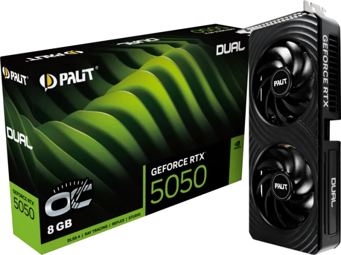 Palit GeForce RTX 5050 Dual OC, 8GB GDDR6, HDMI, 3x DP