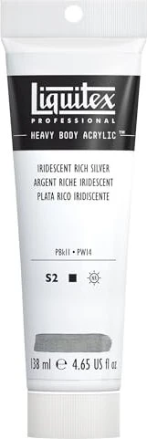 Liquitex Professional Heavy Body Acrylic iridescent rich silver, 138ml