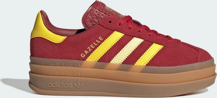 adidas Gazelle Bold team victory red/yellow/gold metallic (Junior)