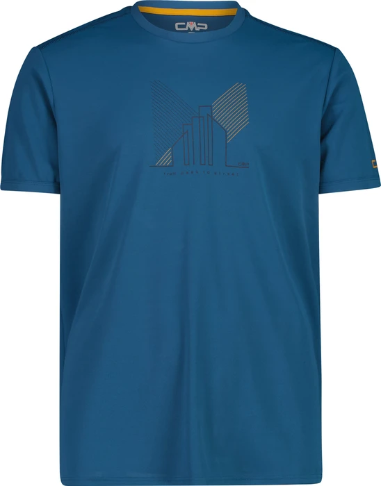 CMP Pique Adventure Print Funktionsshirt kurzarm petroleum (Herren)
