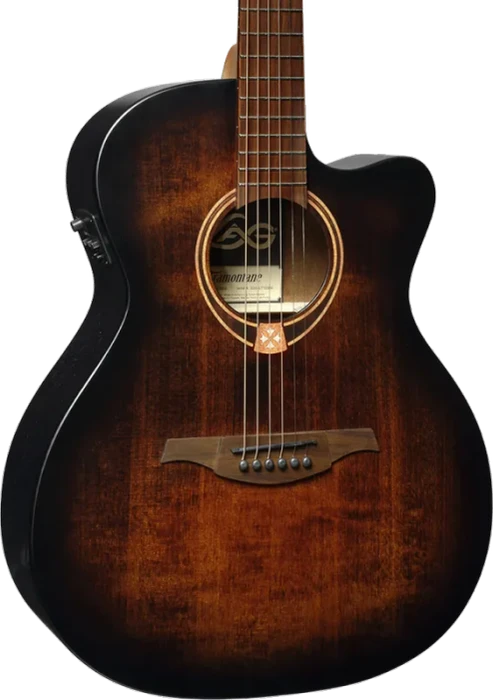 LAG Tramontane 70 Auditorium Cutaway electroacoustic Black & Brown