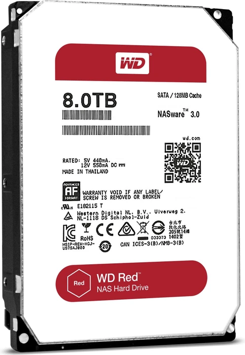 Western Digital WD Red Desktop Mainstream Kit 8TB, 24/7, 512e / 3.5" / SATA 6Gb/s, retail