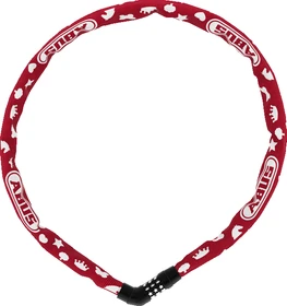 ABUS Steel-O-Chain 4804C Kettenschloss, Zahlenkombination rot