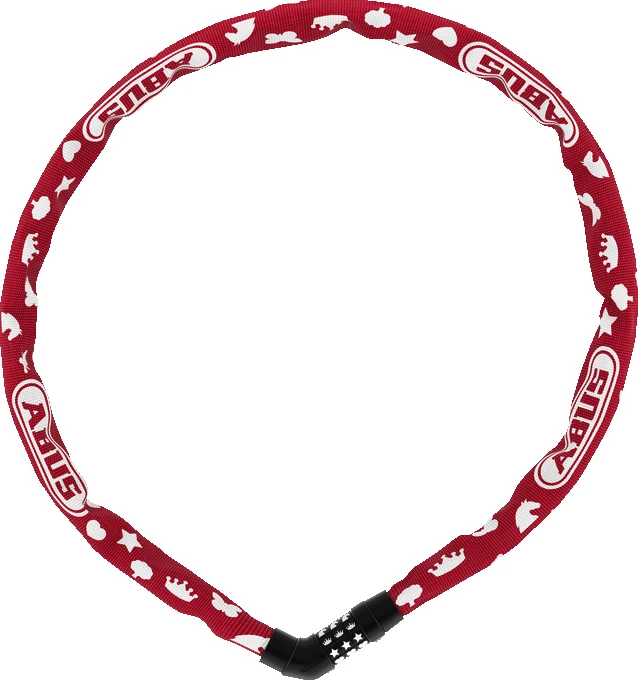ABUS Steel-O-Chain 4804C Kettenschloss, Zahlenkombination rot