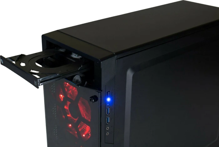 Hyrican Striker-X 5866, Red, Core i3-8100, 16GB RAM, 120GB SSD, 1TB HDD, GeForce GTX 1050 Ti