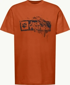 Jack Wolfskin Brand T-Shirt kurzarm burnt orange (Herren)