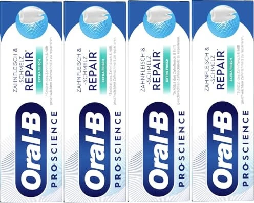 Oral-B Pro-Science Zahnfleisch & -schmelz Repair Extra Frisch Zahncreme, 300ml (4x 75ml)