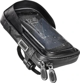 Hama Handy Fahrrad-/Motorrad-Tasche 360 Grad drehbar wasserabweisend schwarz