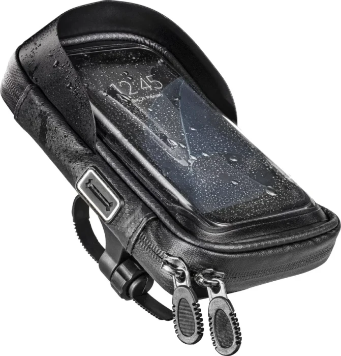 Hama Handy Fahrrad-/Motorrad-Tasche 360 Grad drehbar wasserabweisend schwarz