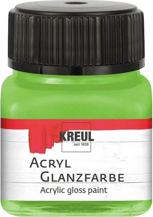 Kreul Acryl Glanzfarbe, lindgrün, 20ml