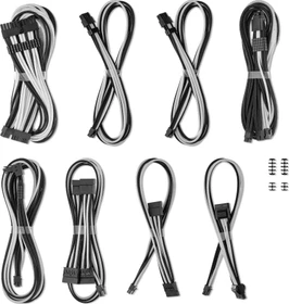 CableMod C-Series Pro ModMesh 12V-2x6 Cable Kit, Dual StealthSense, Corsair Type 5, schwarz/weiß