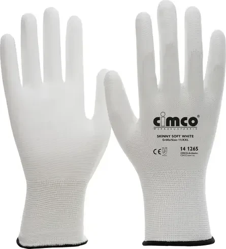 Cimco 14 1264 Skinny Soft White Arbeitshandschuhe 10/XL