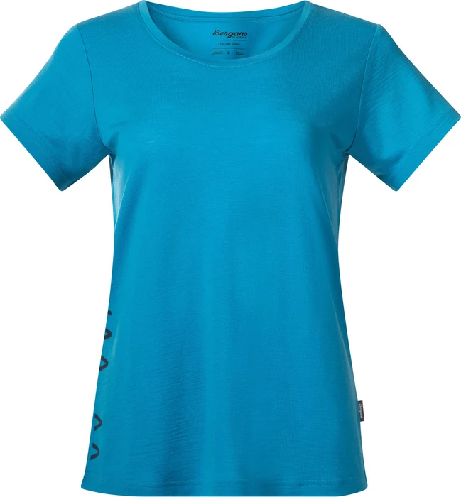 Bergans Vaagaa Adventure Merino Funktionsshirt kurzarm aqua lagoon (Damen)