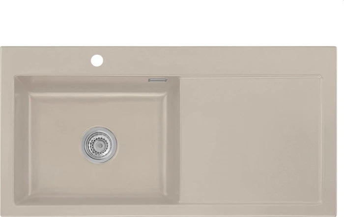 systemceram Mera 100 SL Einbau Becken links fango