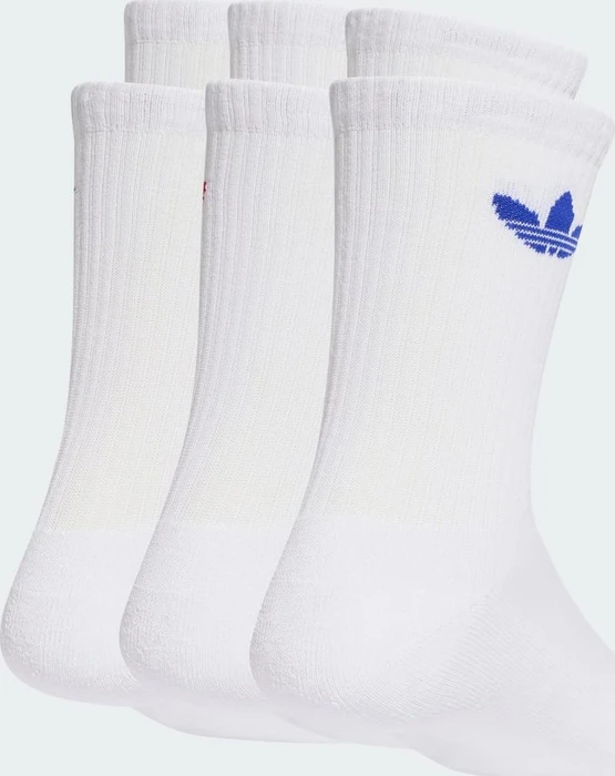 adidas Trefoil Cushion Crew Socken white/night indigo/collegiate green, 6 Paare
