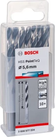 Bosch Professional HSS PointTeQ Spiralbohrer, 5.6x57x93mm, 10 Stück
