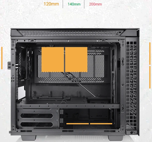 Thermaltake Divider 200 TG Air, schwarz, Glasfenster