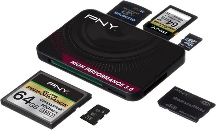 PNY Multi-Slot-Cardreader, USB-A 3.0 [Stecker]