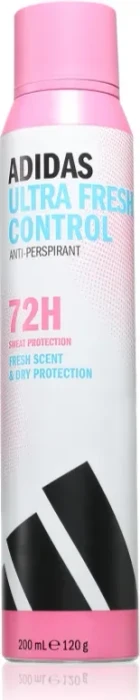 adidas Ultra Fresh Control 72H Anti-Transpirant Spray, 200ml