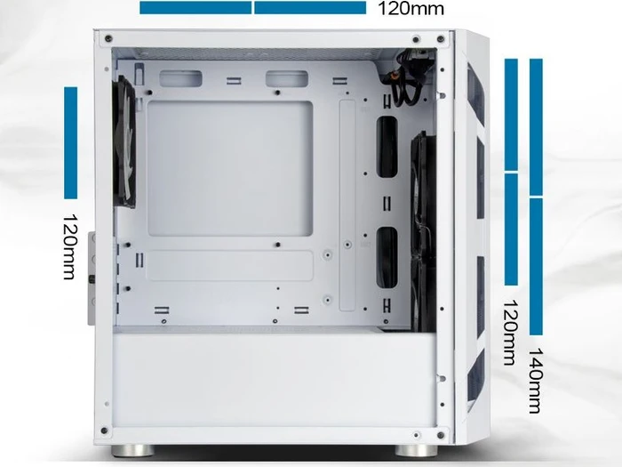 SilverStone Fara H1M Pro, weiß, Glasfenster
