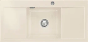 systemceram Mera Middle Einbau Becken rechts mit Ablauffernbedienung magnolie