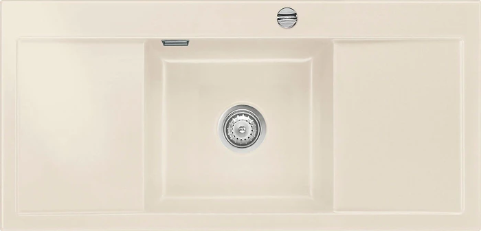 systemceram Mera Middle Einbau Becken rechts mit Ablauffernbedienung magnolie