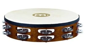 Meinl Traditional Goat-Skin Wood Tambourine Steel 2 Rows