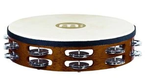 Meinl Traditional Goat-Skin Wood Tambourine Steel 2 Rows