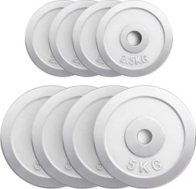 Gorilla Sports Hantelscheiben Chrom Set 30kg