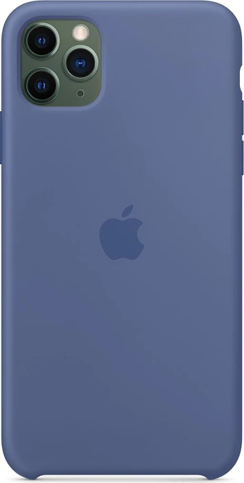 Apple Silikon Case für iPhone 11 Pro Max leinenblau
